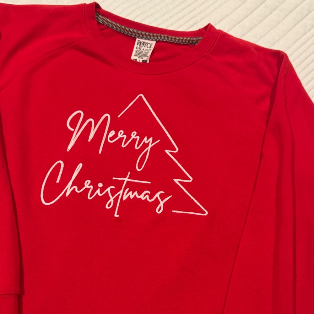 Royce Apparel Red Merry Christmas Sweatshirt